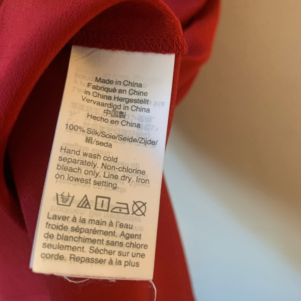 Madewell // Red Silk Eva Side-Slit Slip Dress - Picture 10 of 11
